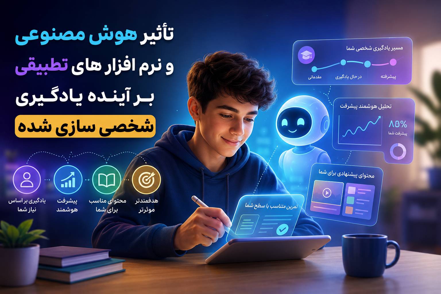 تأثیر هوش مصنوعی و نرم‌افزارهای تطبیقی بر آیندهٔ یادگیری شخصی‌سازی‌شده