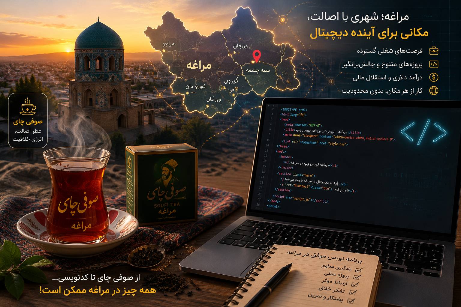بازار کار یک برنامه‌نویس وب در مراغه؛ فرصتی بزرگ در دنیای دیجیتال